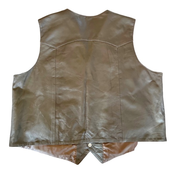 NWOT Scully Soft Lamb Leather Vest With Extension Chain & Buffalo Nickel Snaps - Picture 2 of 15